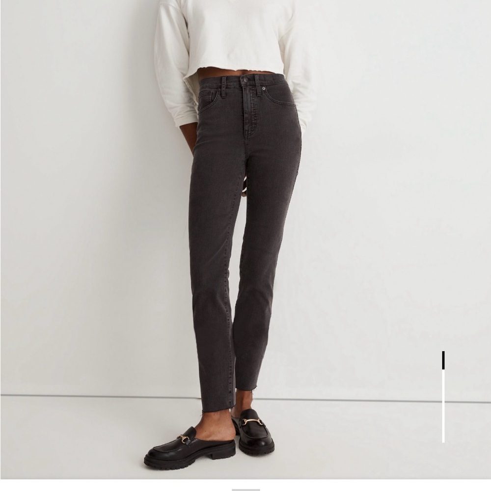 Madewell stovepipe jeans in Banbury wash - raw hem